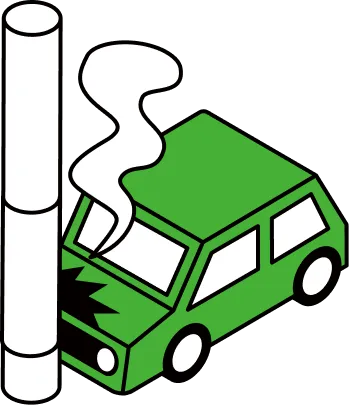 電柱で擦ってしまったスリキズのイメージ