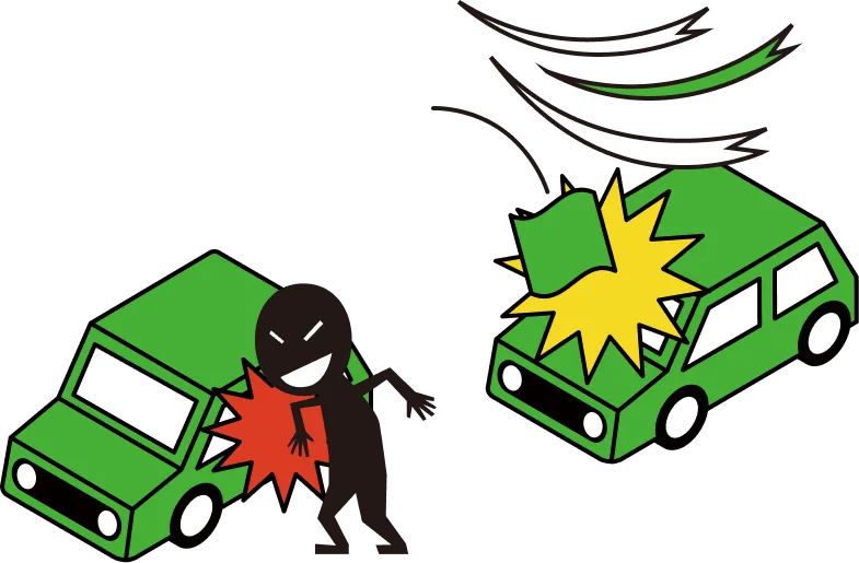 イタズラや落下物のイメージ